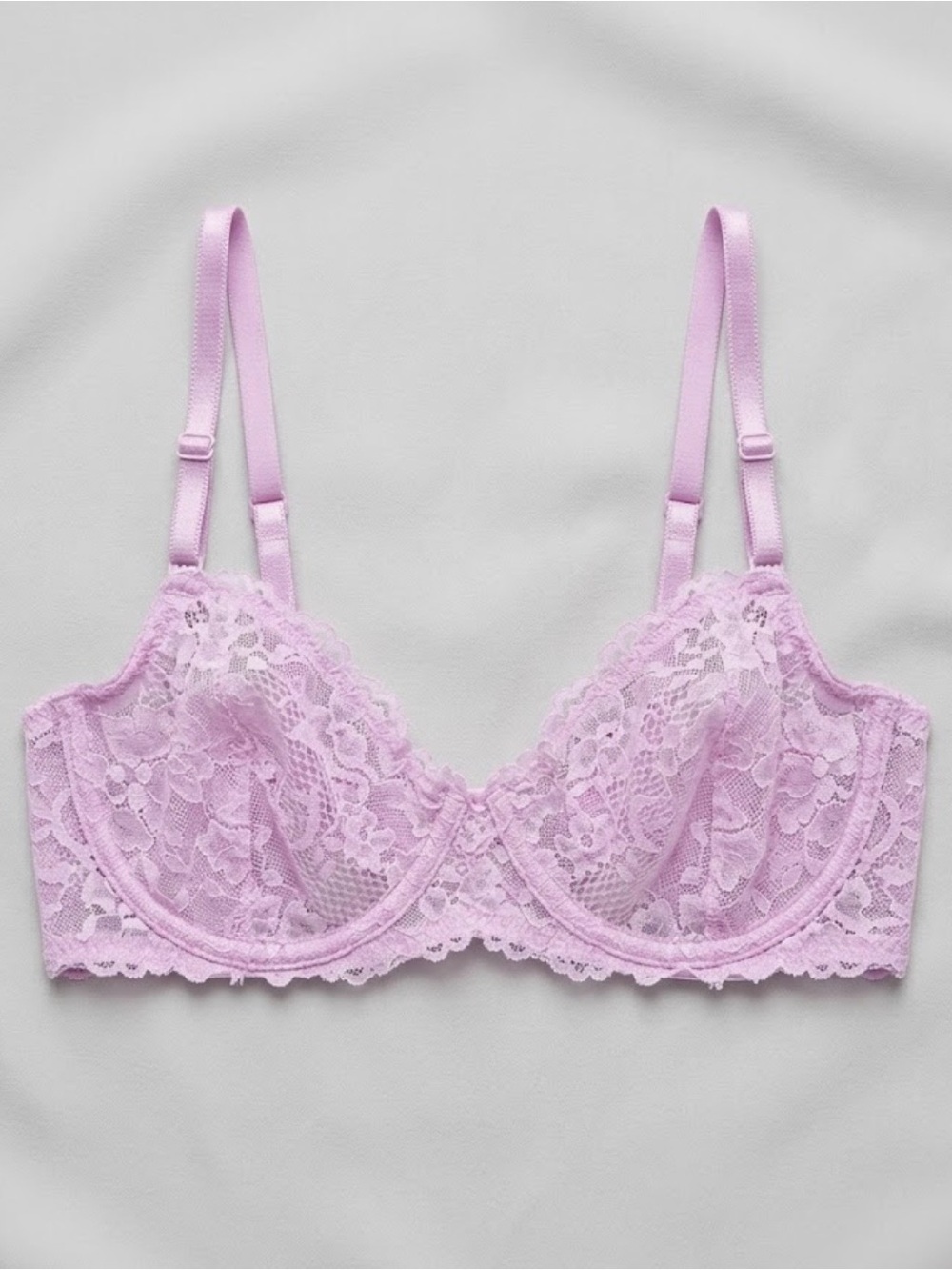 Savage X Fenty Women’s Size M Purple Floral Lace Underwire Bra - Like New